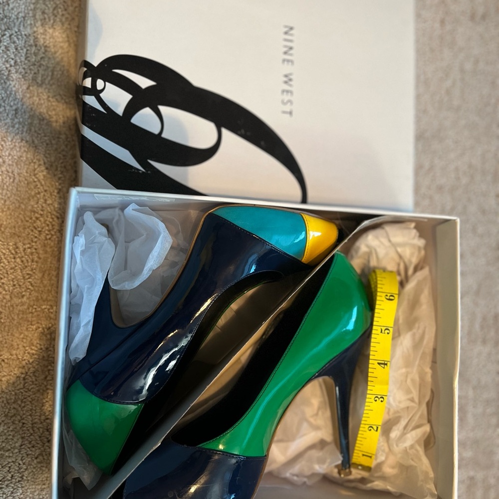 Nine West Blue and Green Heels